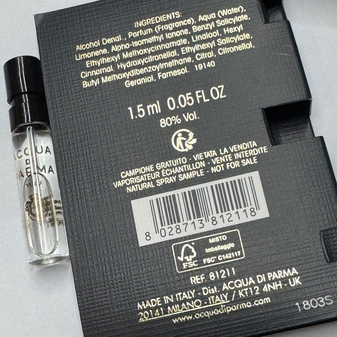 아쿠아디파르마 유자 Edp 1.5ml 공식 향수 샘플