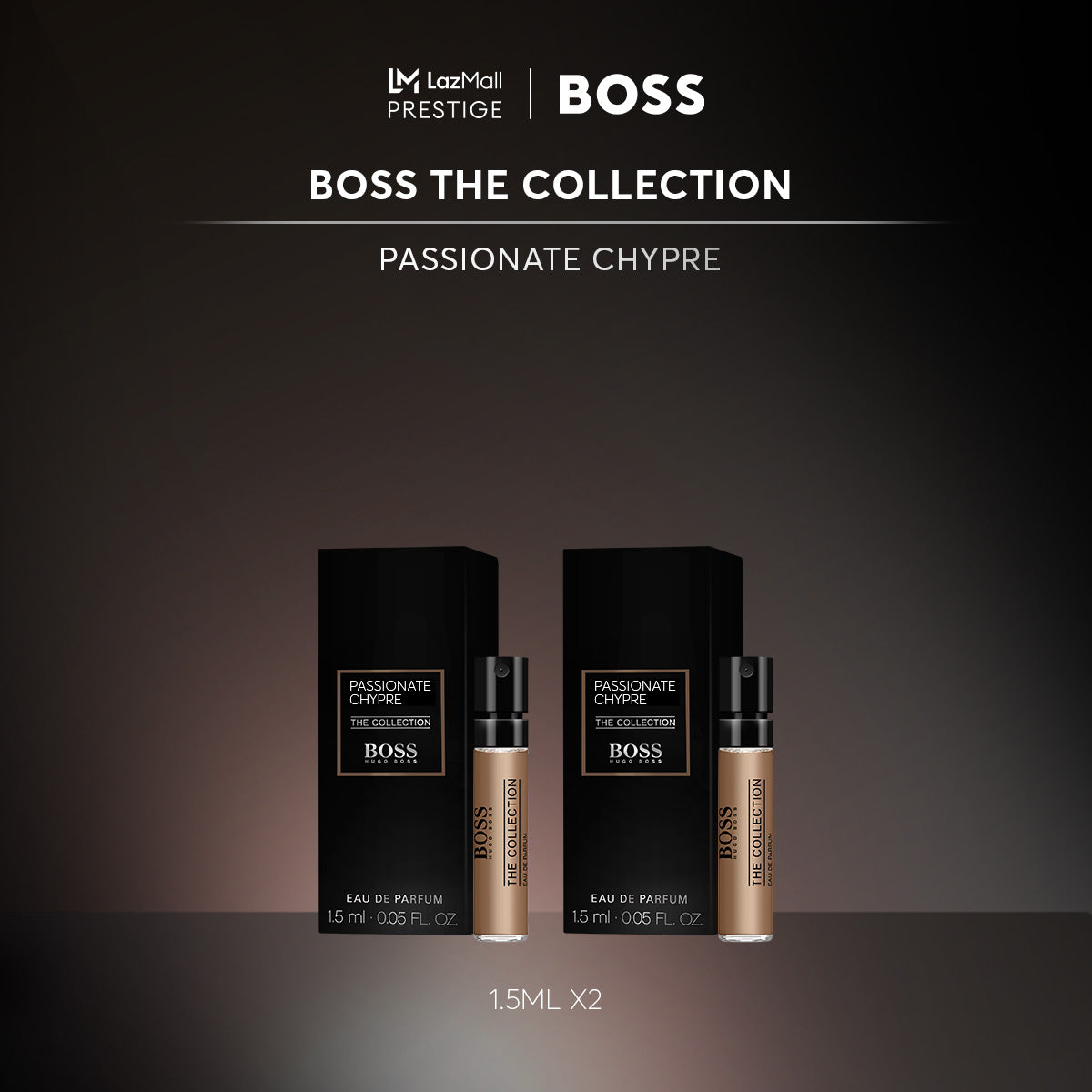 Hugo Boss The Collection Passionate Chypre 1.5ml 0.05 fl. oz의 공식 향수 샘플 Hugo Boss The Collection Passionate Chypre 1.5ml 0.05 fl. oz의 공식 향수 샘플