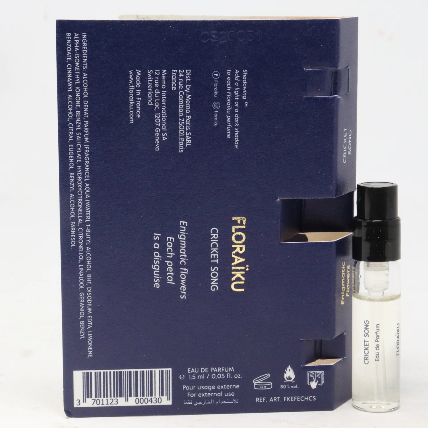 플로라이쿠 크리켓 송 향수 공식 샘플 1.5ml