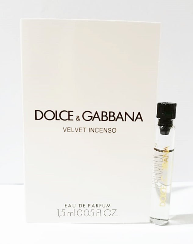 돌체 앤 가바나의 벨벳 인센소 1.5ml 0.05 fl. 온스. 히바탈로스 향수 민트, Velvet Incenso By Dolce & Gabbana 1.5ml 0.05 fl. 온스. 공식 향수, Velvet Incenso By Dolce & Gabbana 1.5ml 0.05 fl. 온스. 방향수 제품, Mostră oficială de parfum Velvet Incenso By Dolce & Gabbana 1.5ml 0.05 fl. o.z.,