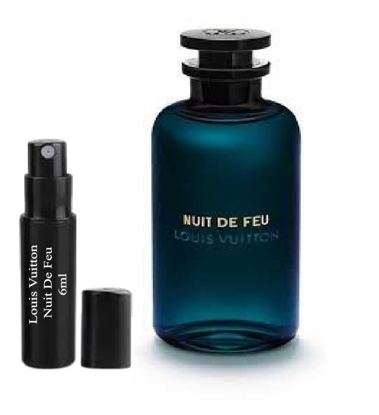 루이비통 뉘 드 푀 6ml 0.20 fl. 온스. 민트 향수, 루이비통 뉘 드 푀 6ml 0.20 fl. 온스. 캄피오네 디 프로푸모, 루이비통 뉘 드 푀 6ml 0.20 fl. 온스. 아모스트라 드 향수, 루이비통 뉘 드 푀 6ml 0.20 fl. 온스. 官方향수样품, Mostră de parfum Louis Vuitton Nuit De Feu 6ml 0.20 fl. 온스.,