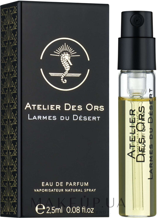 Atelier Des Ors Larmes du Desert 2.5ml 0.08 fl. 온스 공식 향수 샘플