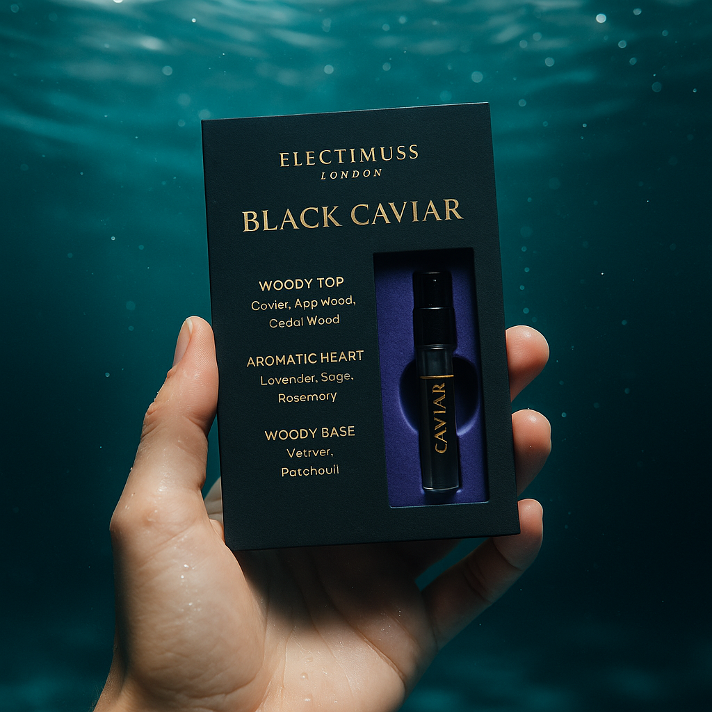 일렉티무스 런던 블랙 캐비어 1.5ml 0.05 fl. oz. 공식 향수 샘플