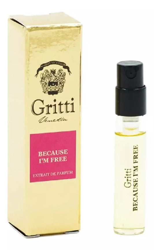 Gritti Because I'm Free 공식 향수 샘플 2 ml 0.06 fl. oz.