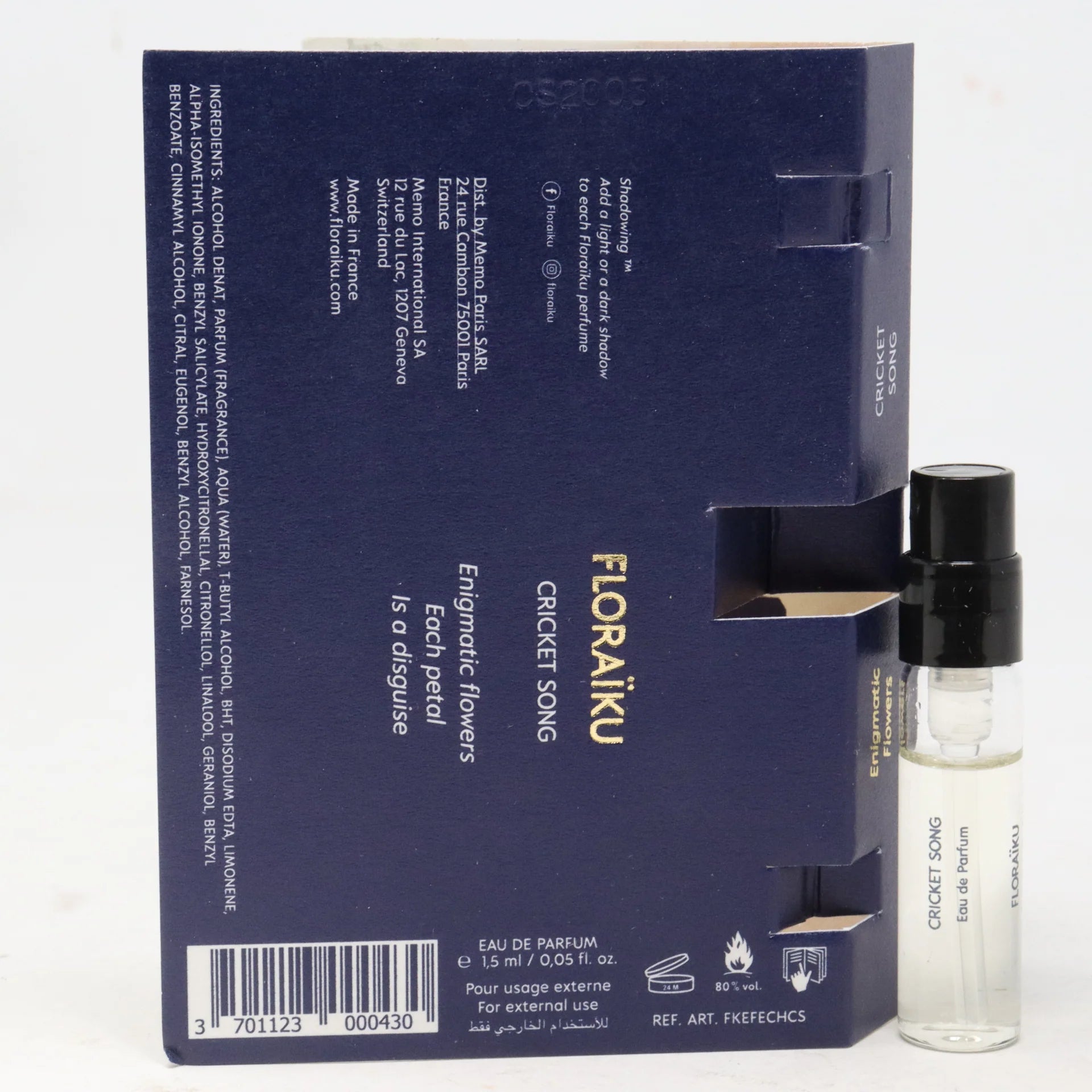 플로라이쿠 크리켓 송 향수 공식 샘플 1.5ml