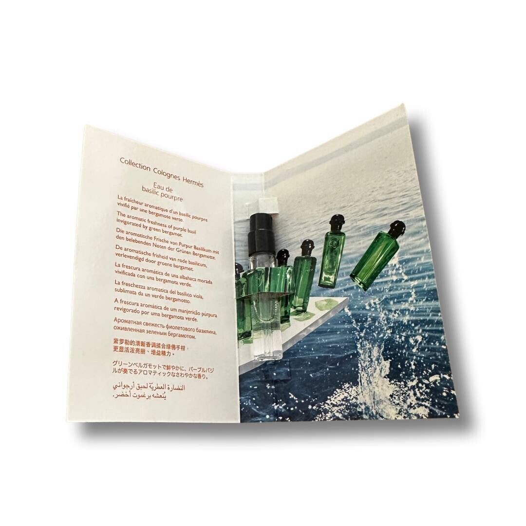 에르메스 오 드 바실릭 뿌르프레 2ml 0.06 fl. 온스 공식 향수 샘플